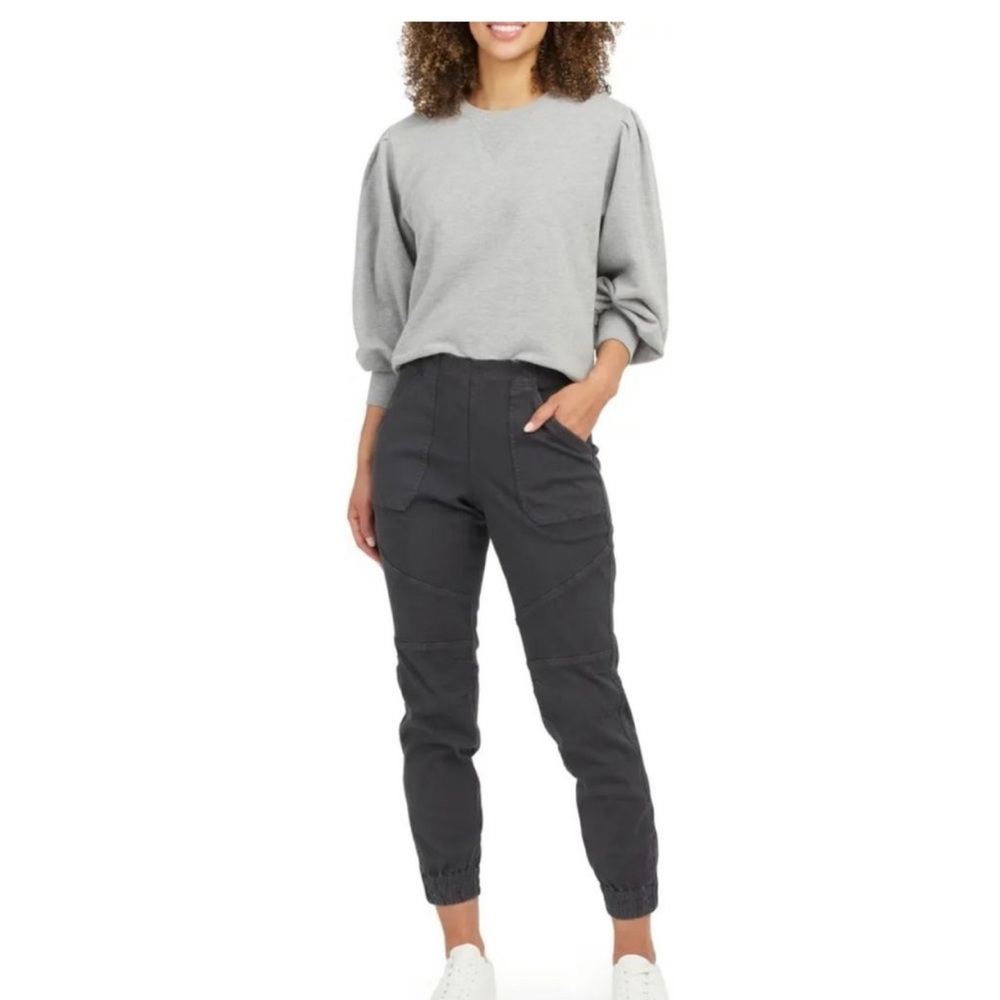SPANX Washed Black Jean Joggers Size XL NWT